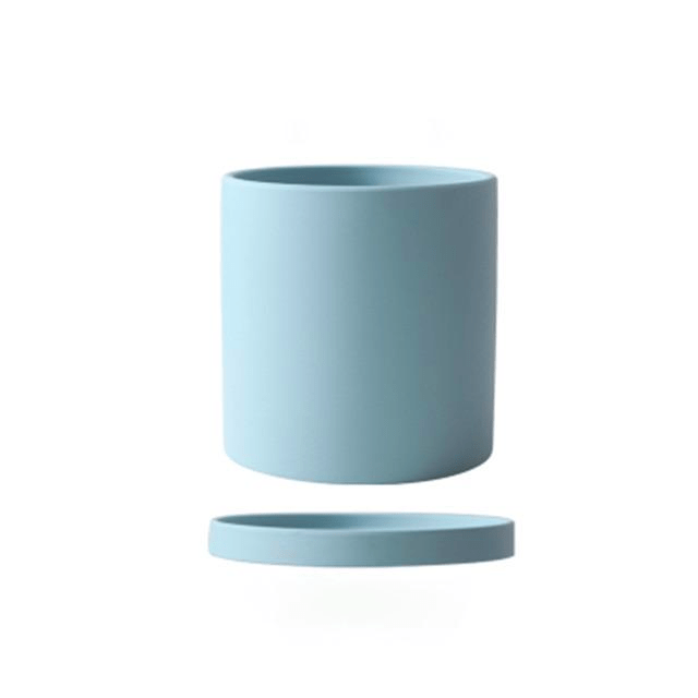 Ceramic Plant Pot with Saucer and Drainage Hole