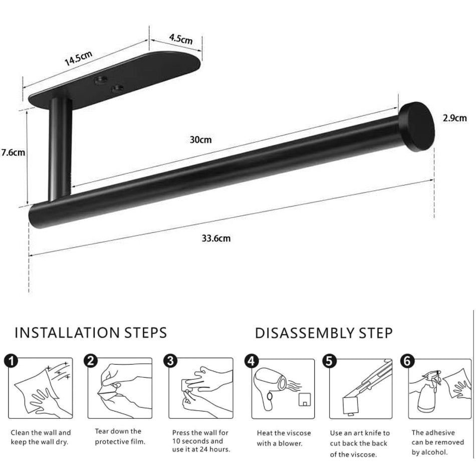 Wall-Mounted Stainless Steel Paper Towel Holder
