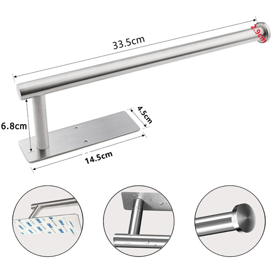 Wall-Mounted Stainless Steel Paper Towel Holder