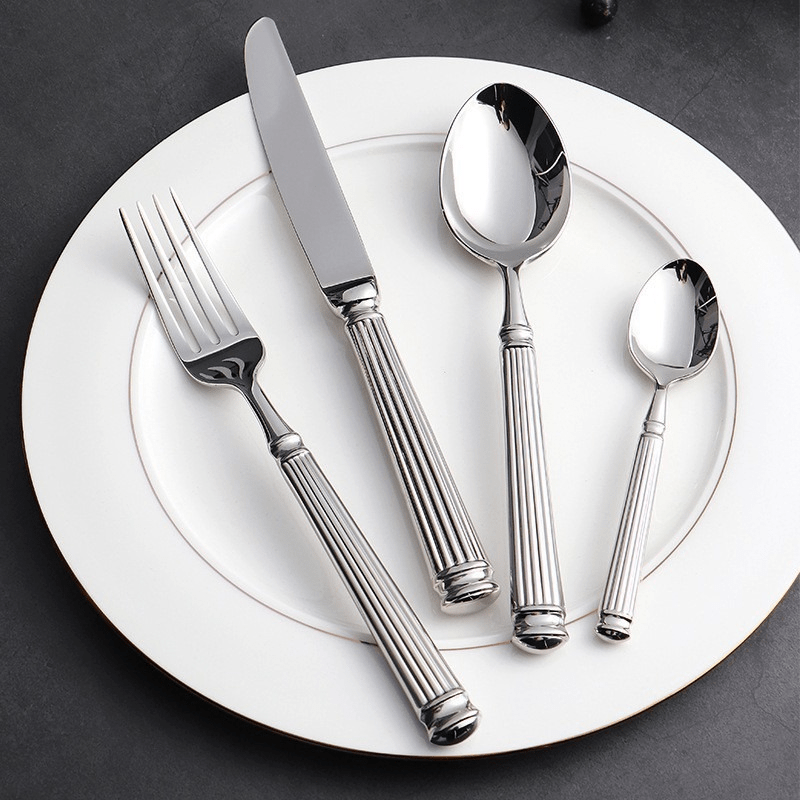 Four-Piece Roman-Style Stainless Steel Cutlery Set