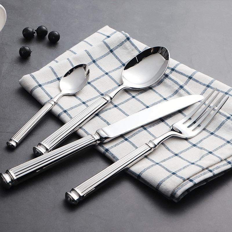 Four-Piece Roman-Style Stainless Steel Cutlery Set