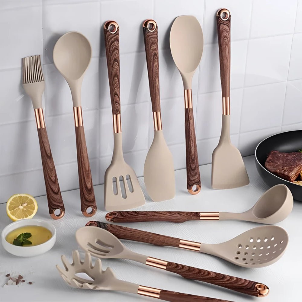 Ten-Piece Silicone Kitchen Utensil Set