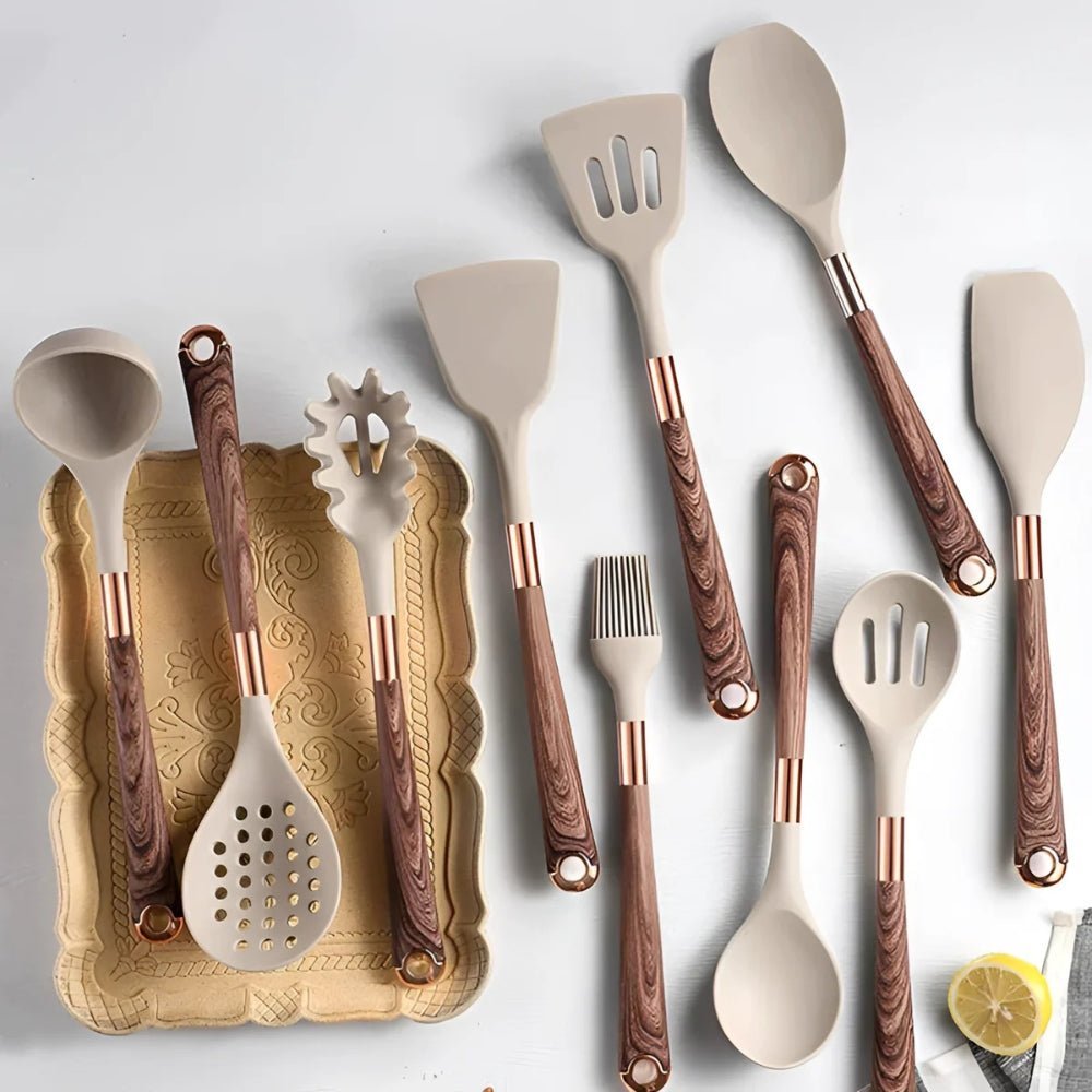 Ten-Piece Silicone Kitchen Utensil Set