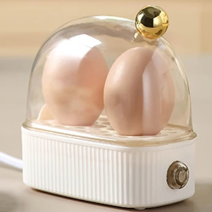 Mini Electric Egg Cooker 120W – 2-Egg Capacity Automatic Boiler & Steamer