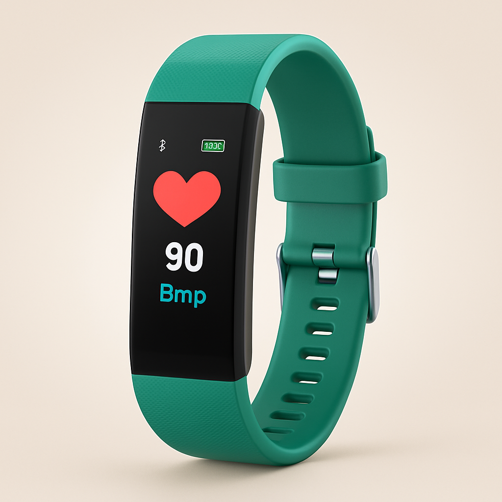 Senior Fitness Tracker Watch – Heart Rate & Blood Pressure LED Band