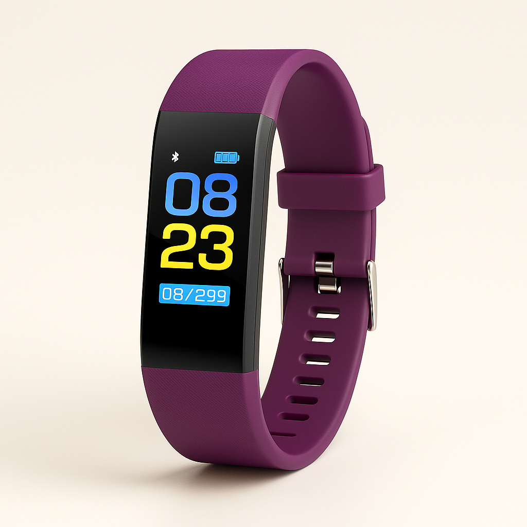 Senior Fitness Tracker Watch – Heart Rate & Blood Pressure LED Band