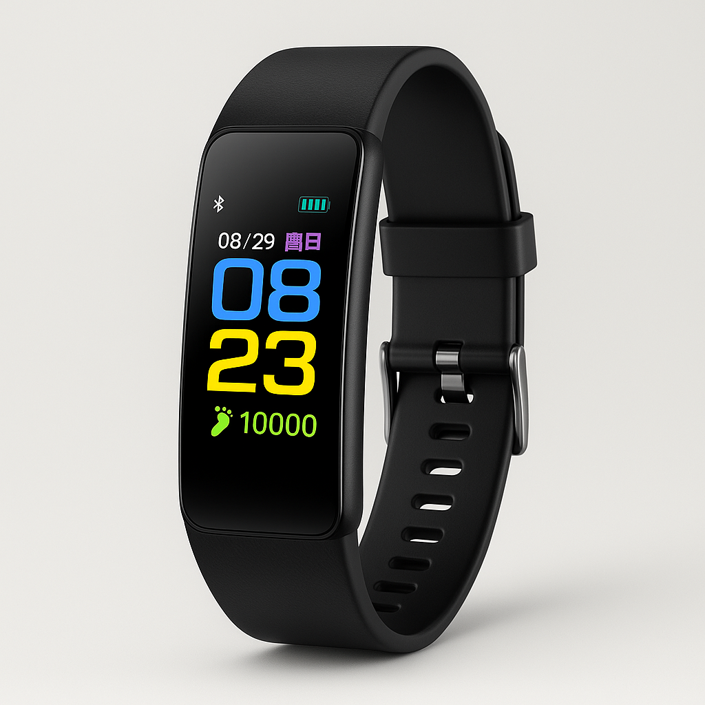 Senior Fitness Tracker Watch – Heart Rate & Blood Pressure LED Band