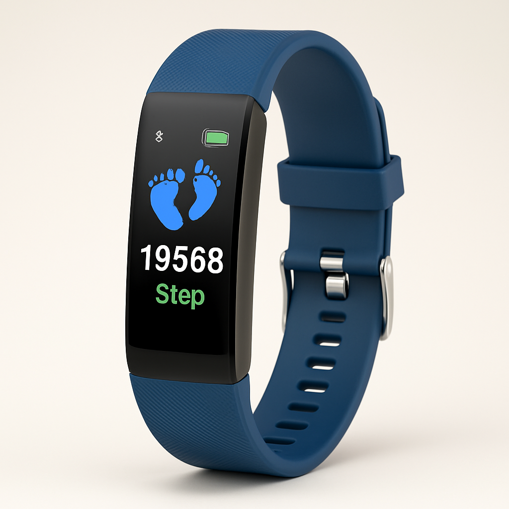 Senior Fitness Tracker Watch – Heart Rate & Blood Pressure LED Band