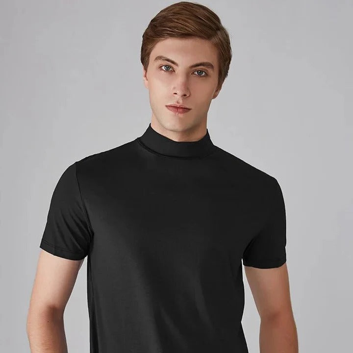 Men's High-Neck Casual T-Shirt