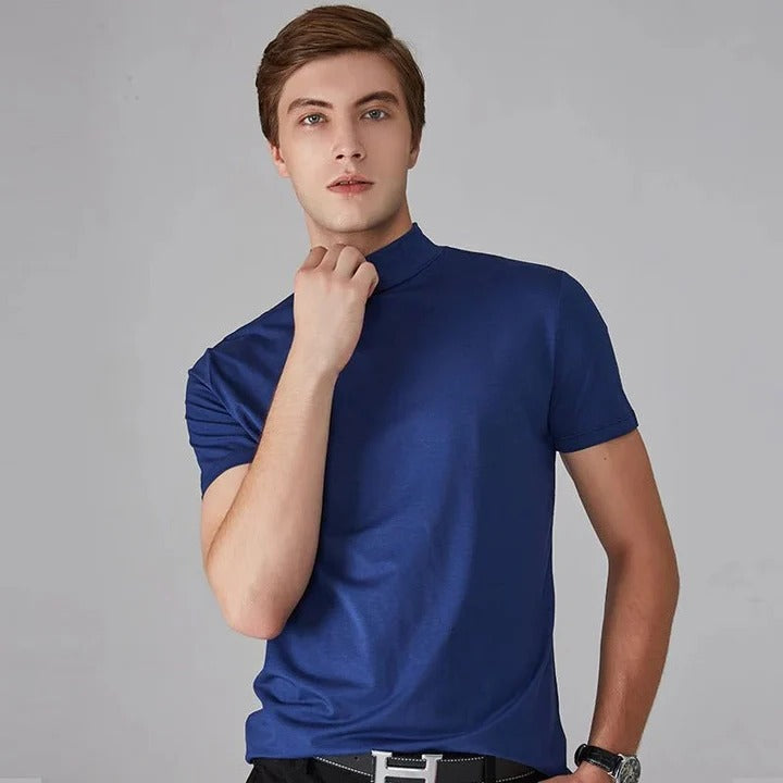 Men's High-Neck Casual T-Shirt