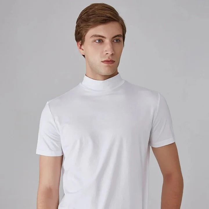 Men's High-Neck Casual T-Shirt