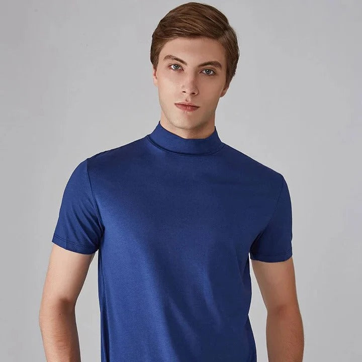 Men's High-Neck Casual T-Shirt