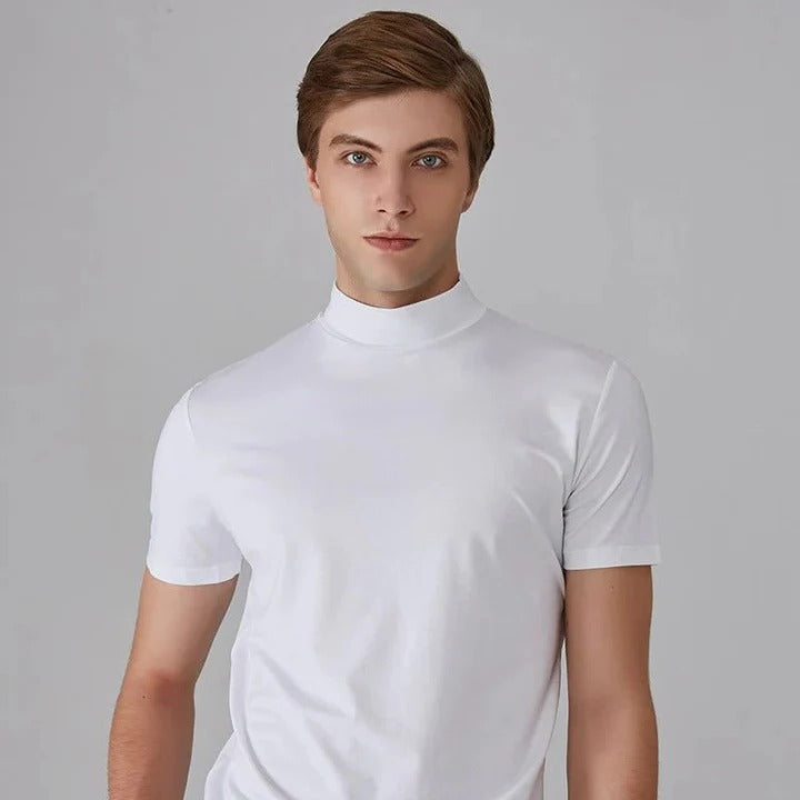Men's High-Neck Casual T-Shirt