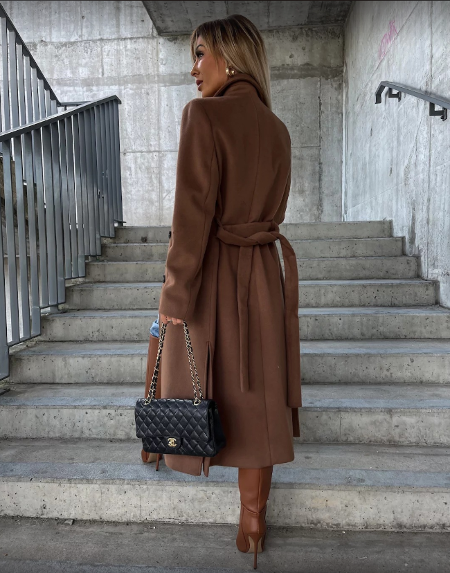 Women's Double-Breasted Long Coat