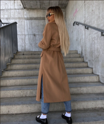 Women's Double-Breasted Long Coat