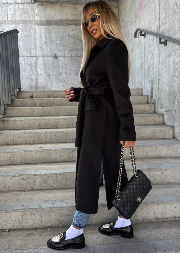 Women's Double-Breasted Long Coat