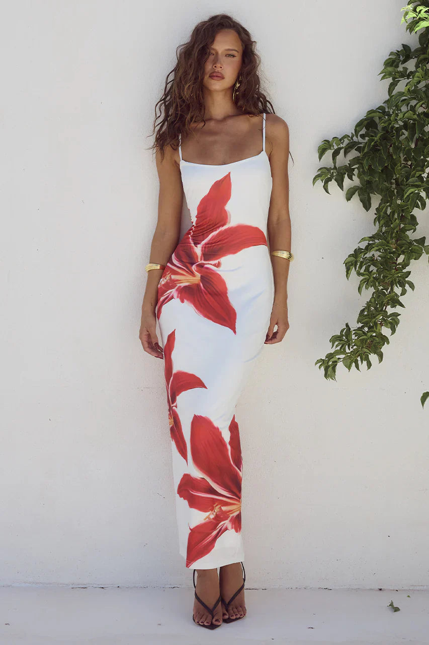 Women's Floral Print Maxi Dress