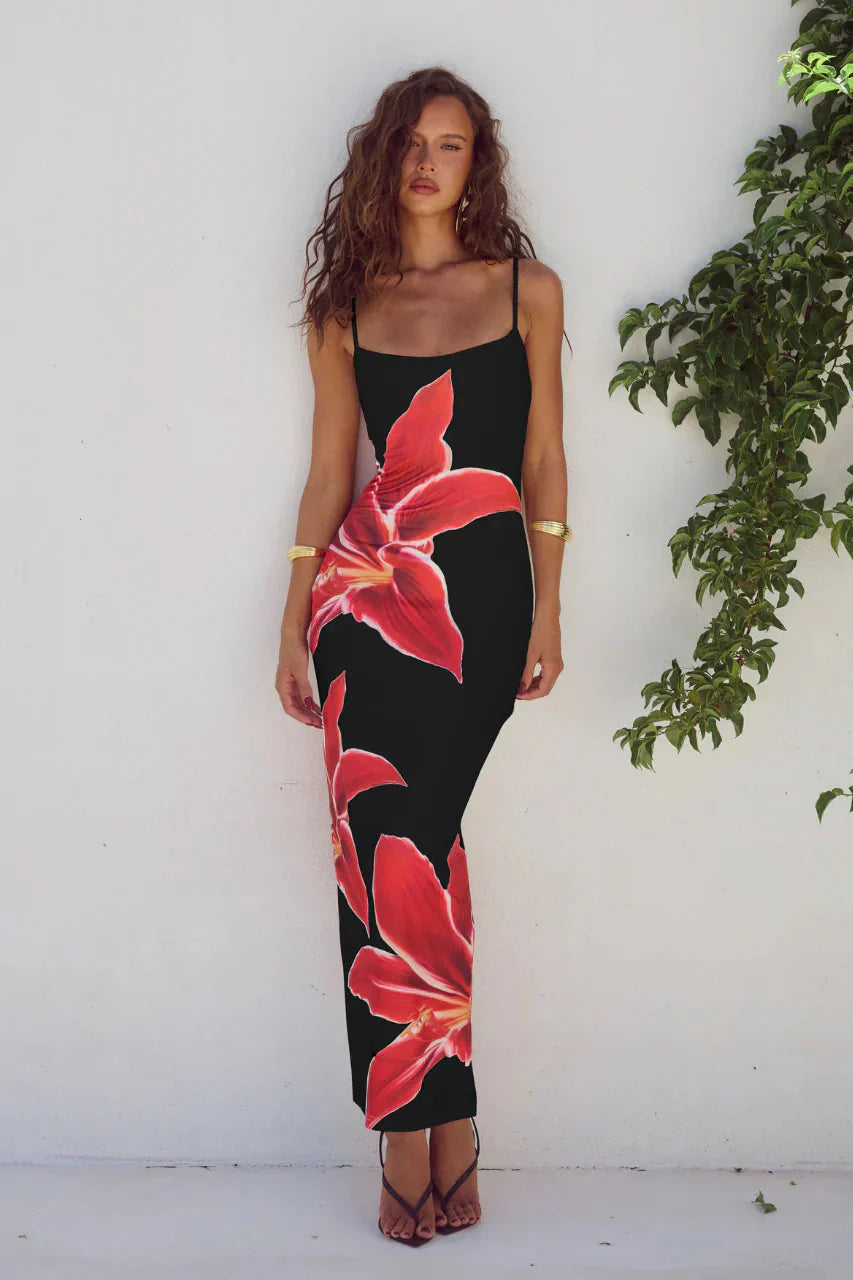 Women's Floral Print Maxi Dress