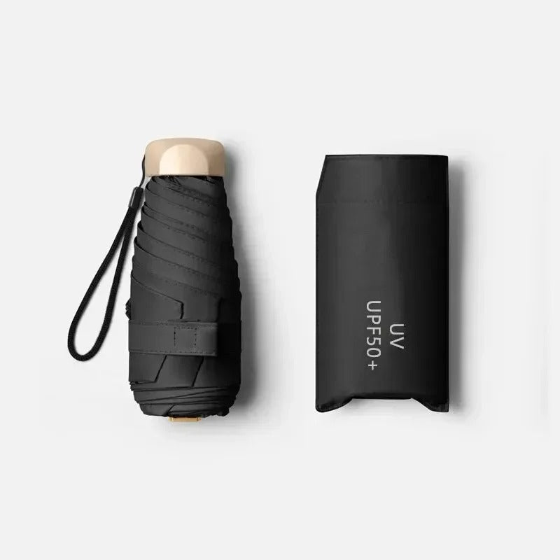 Mini Pocket Travel Umbrella – Lightweight Compact UV Blocking Sun & Rain Shield