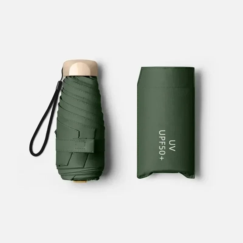 Mini Pocket Travel Umbrella – Lightweight Compact UV Blocking Sun & Rain Shield