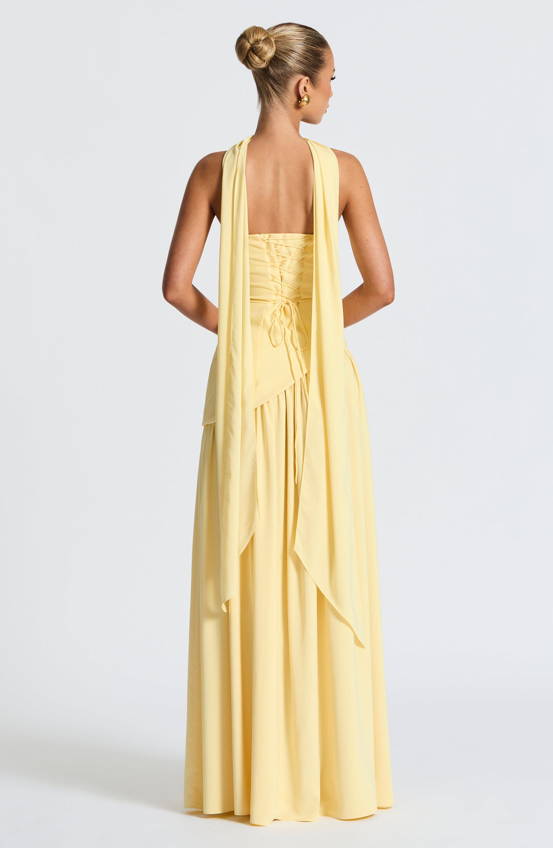 Women's Velour Plunge-Neck Maxi Dress
