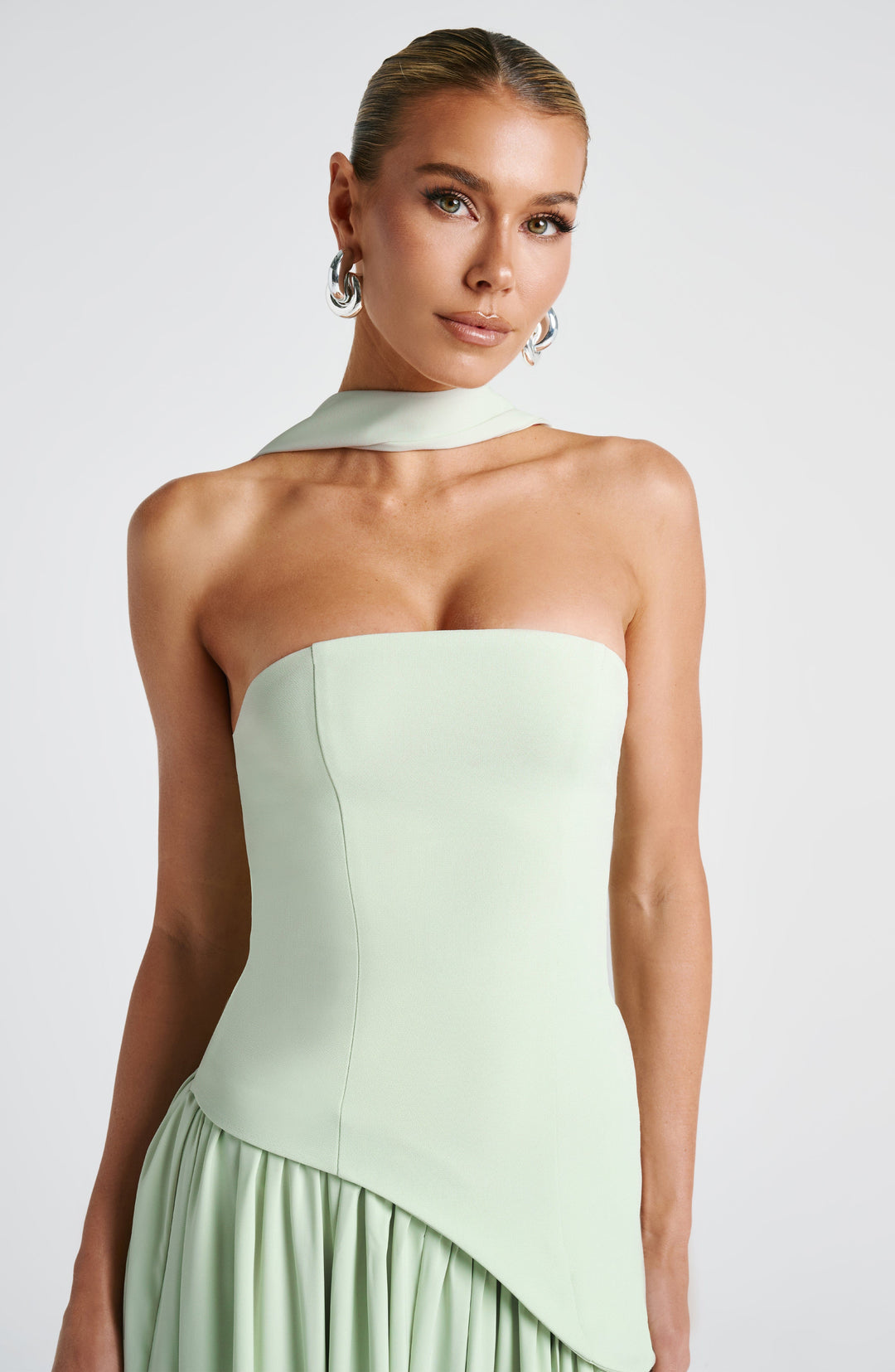 Women's Velour Plunge-Neck Maxi Dress