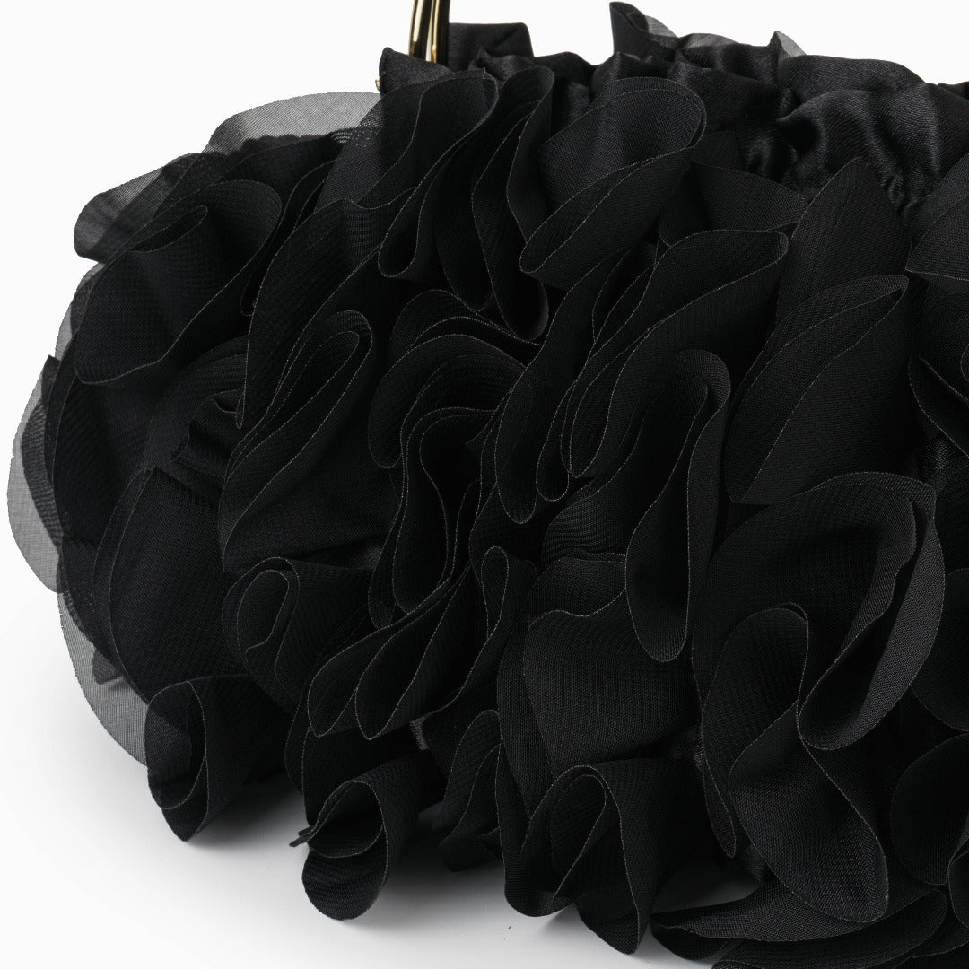 Women's Ruffled Evening Clutch Bag