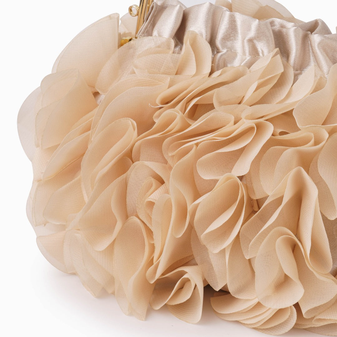 Women's Ruffled Evening Clutch Bag