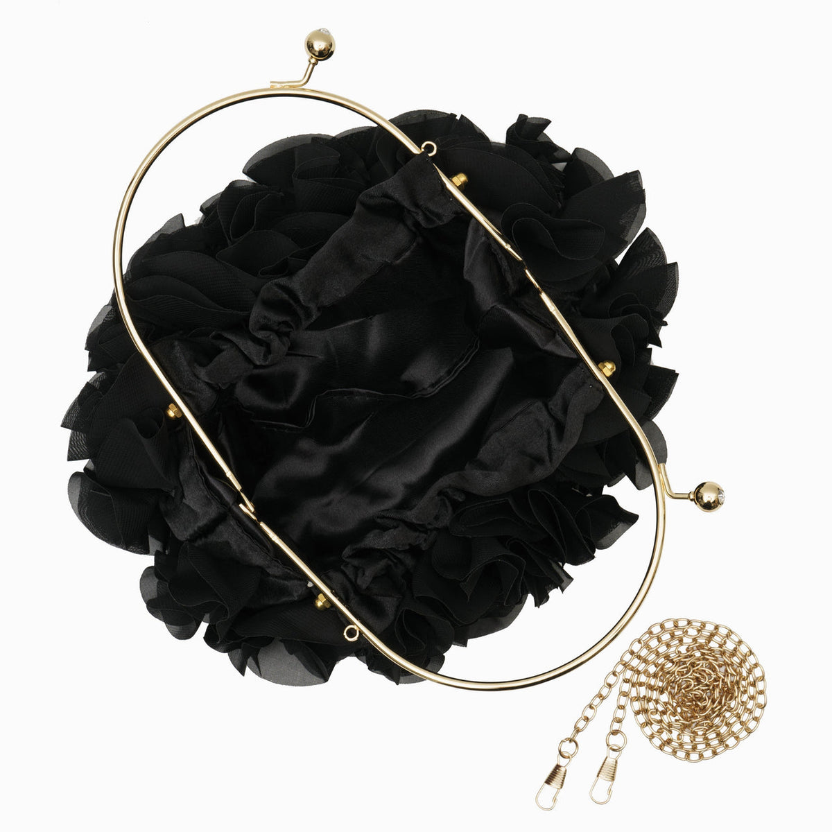 Women's Ruffled Evening Clutch Bag