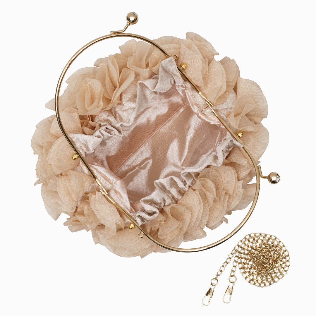 Women's Ruffled Evening Clutch Bag