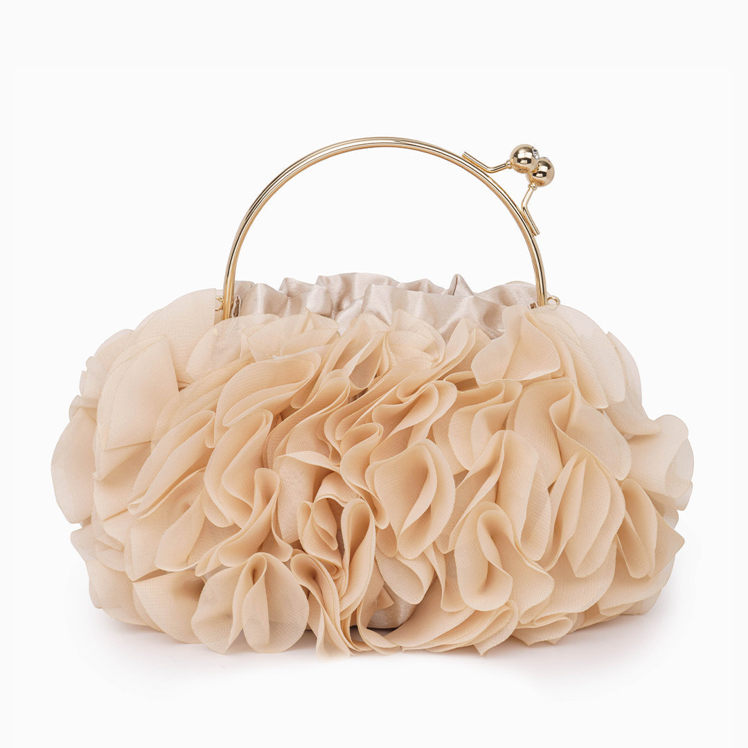 Women's Ruffled Evening Clutch Bag