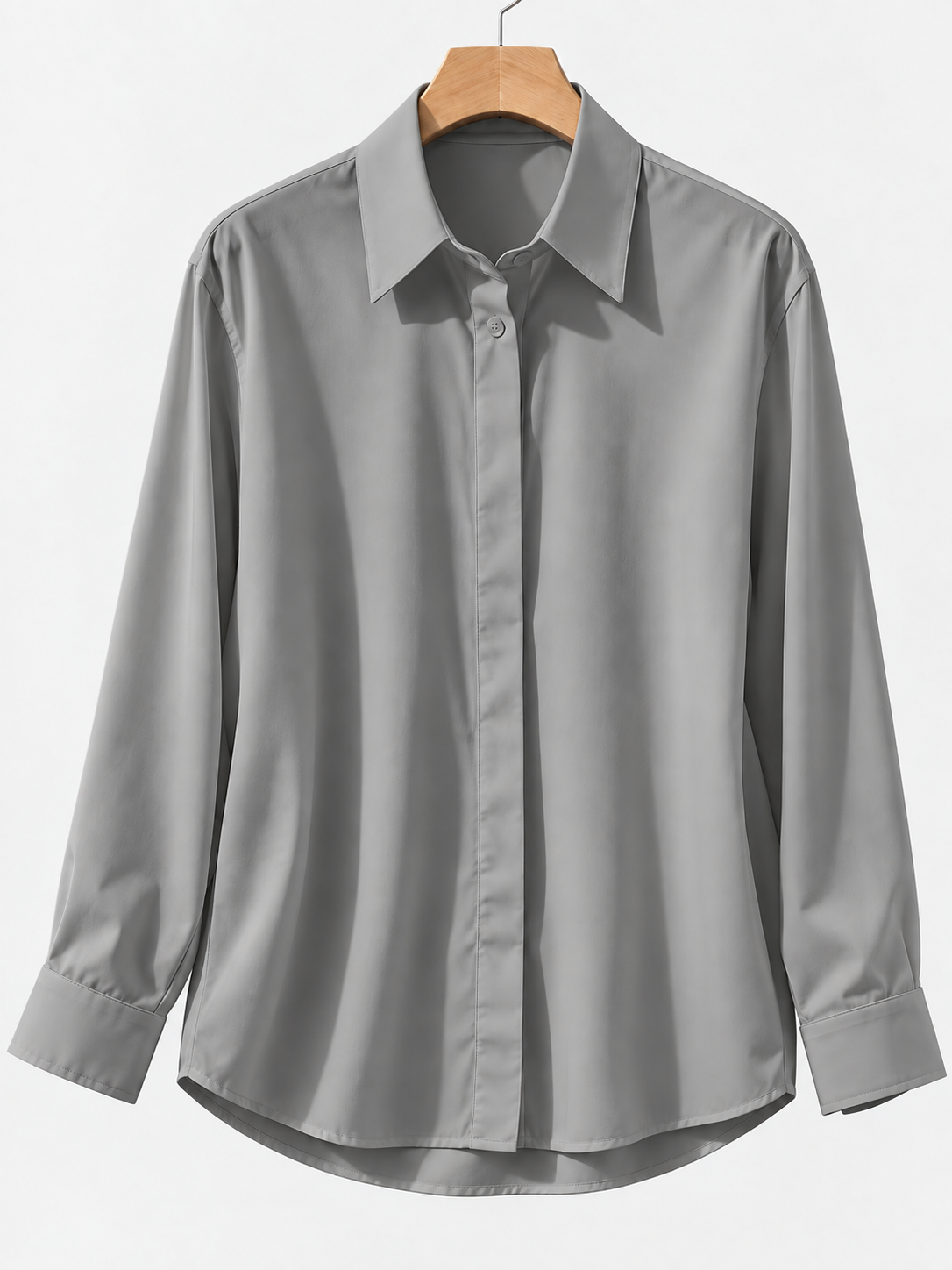 Women's Long Sleeve Button-Front Blouse