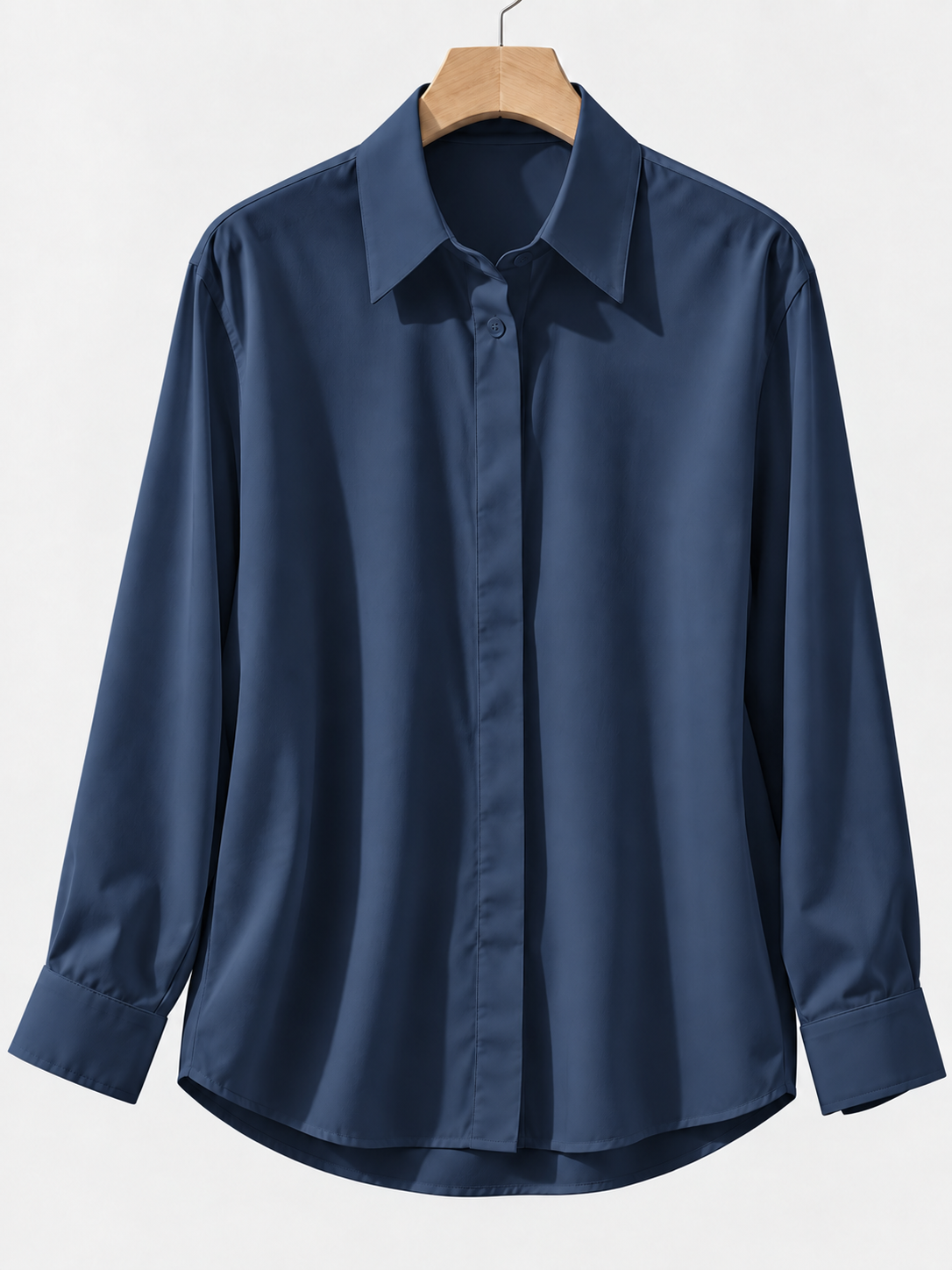 Women's Long Sleeve Button-Front Blouse