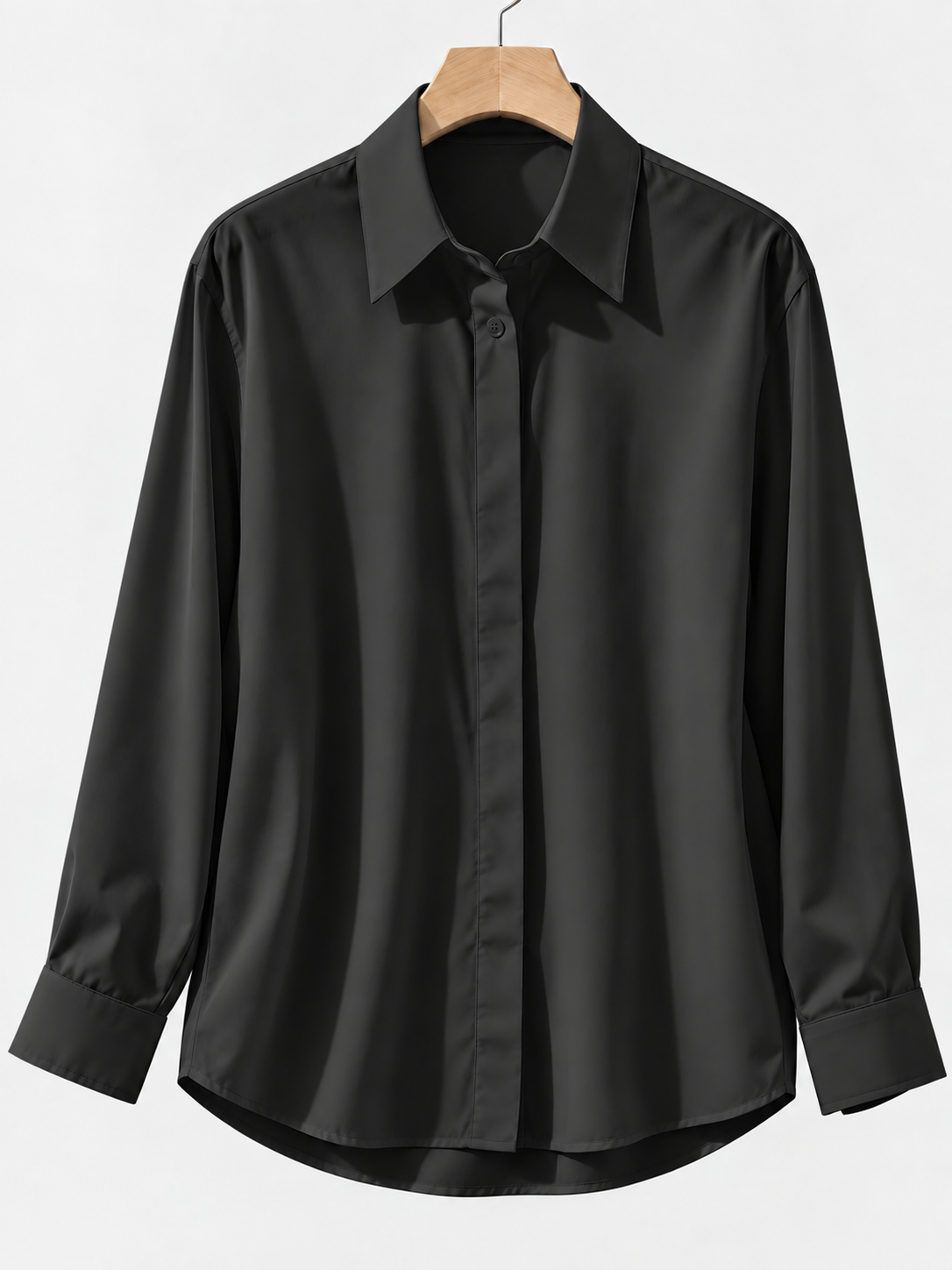 Women's Long Sleeve Button-Front Blouse