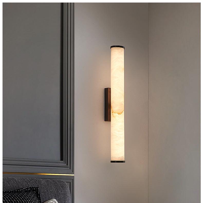 Modern Marble-Effect LED Wall Sconce