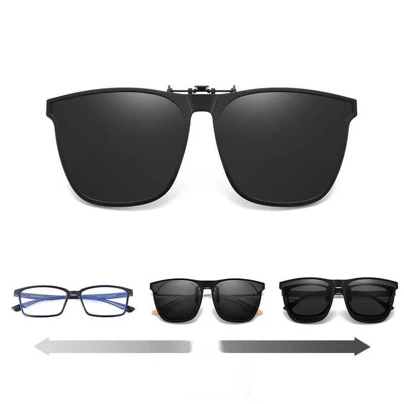 Polarised Clip-On Flip-Up Sunglasses – For Glasses