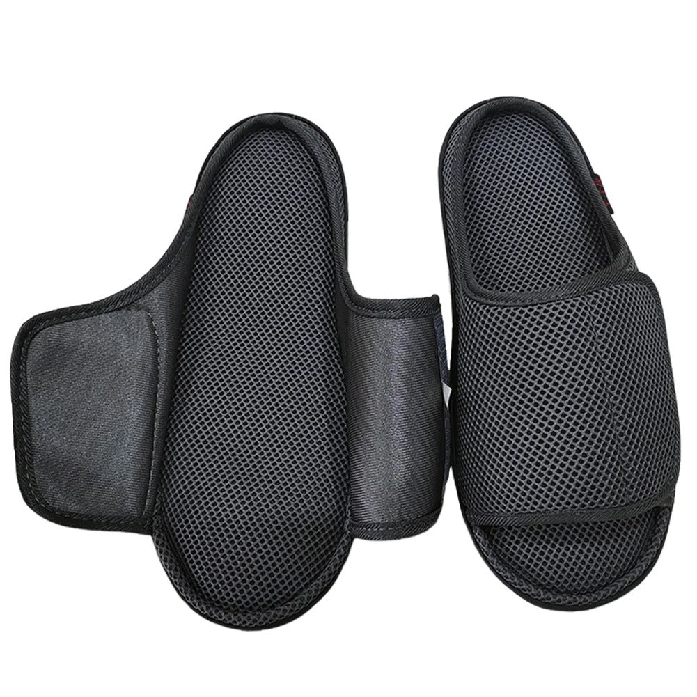 Wide-Fit Fully Opening Comfort Slippers – Adjustable