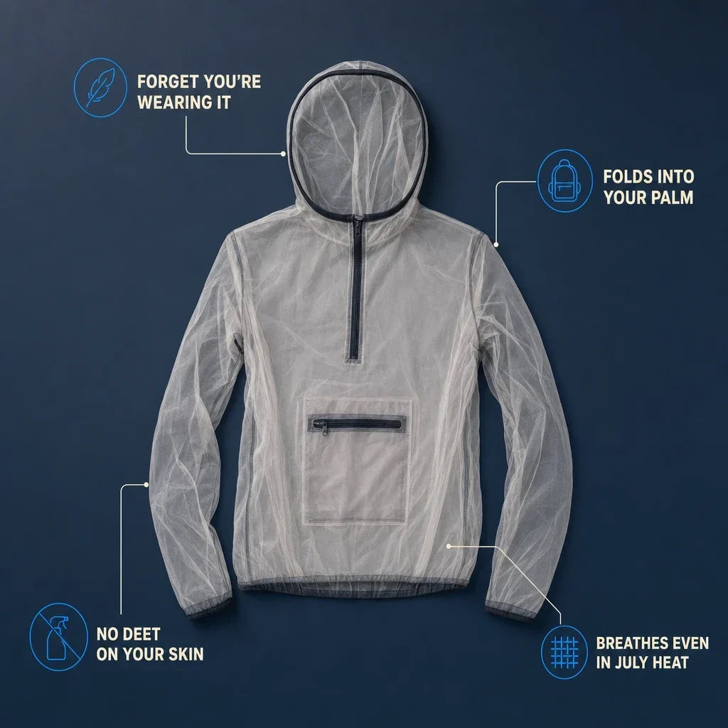Ultralight Mesh Insect Jacket – Outdoor Bug Protection