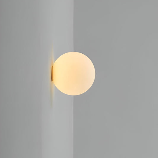 Round Glass Modern Wall Sconce