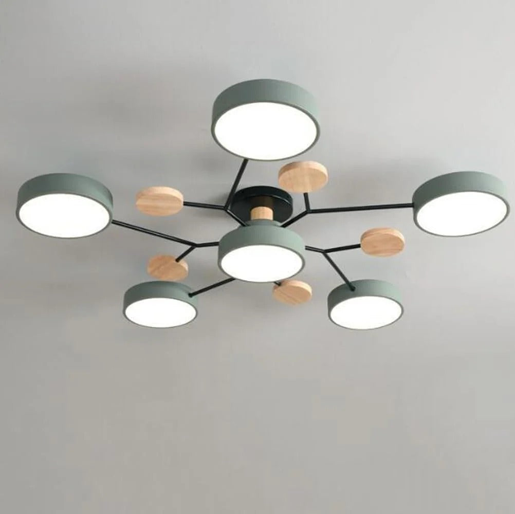 Modern Halo LED Semi-Flush Ceiling Light