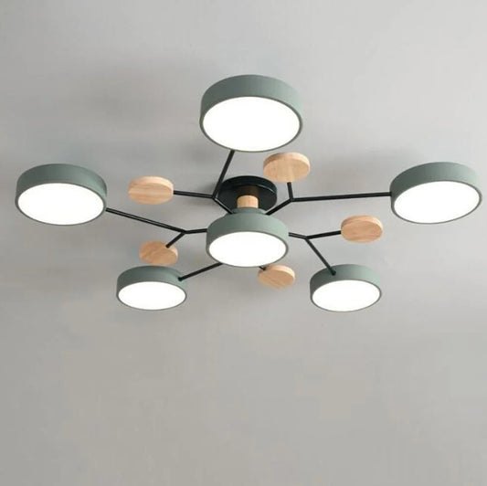 Modern Halo LED Semi-Flush Ceiling Light
