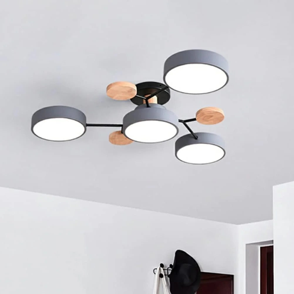 Modern Halo LED Semi-Flush Ceiling Light