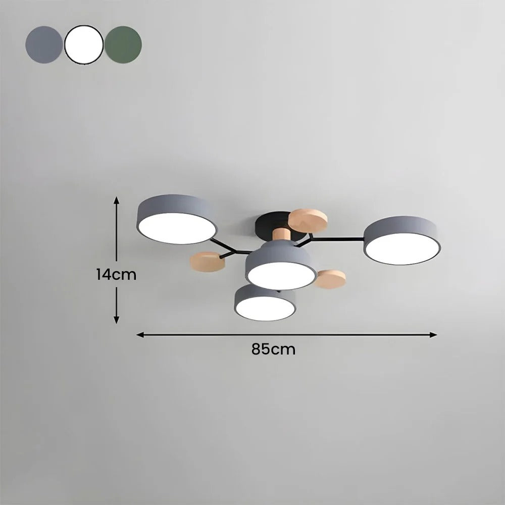 Modern Halo LED Semi-Flush Ceiling Light