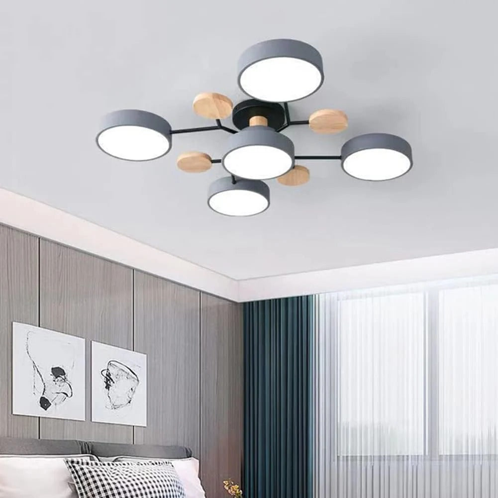 Modern Halo LED Semi-Flush Ceiling Light