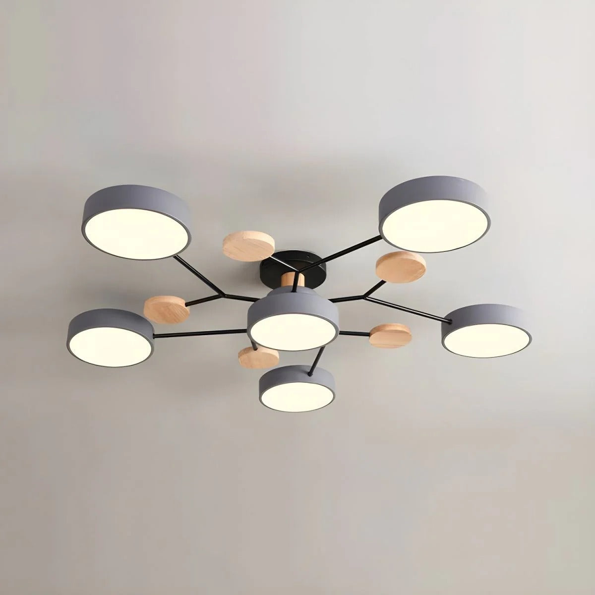 Modern Halo LED Semi-Flush Ceiling Light