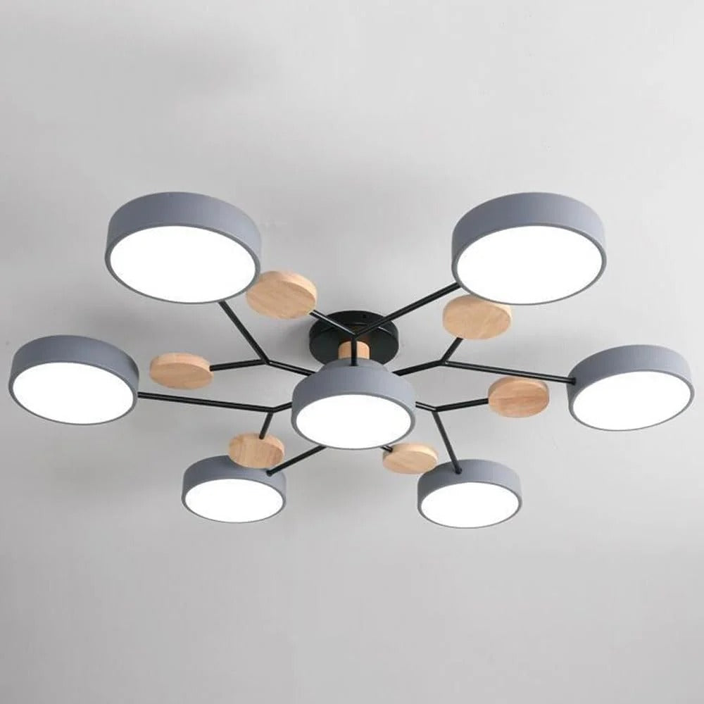 Modern Halo LED Semi-Flush Ceiling Light
