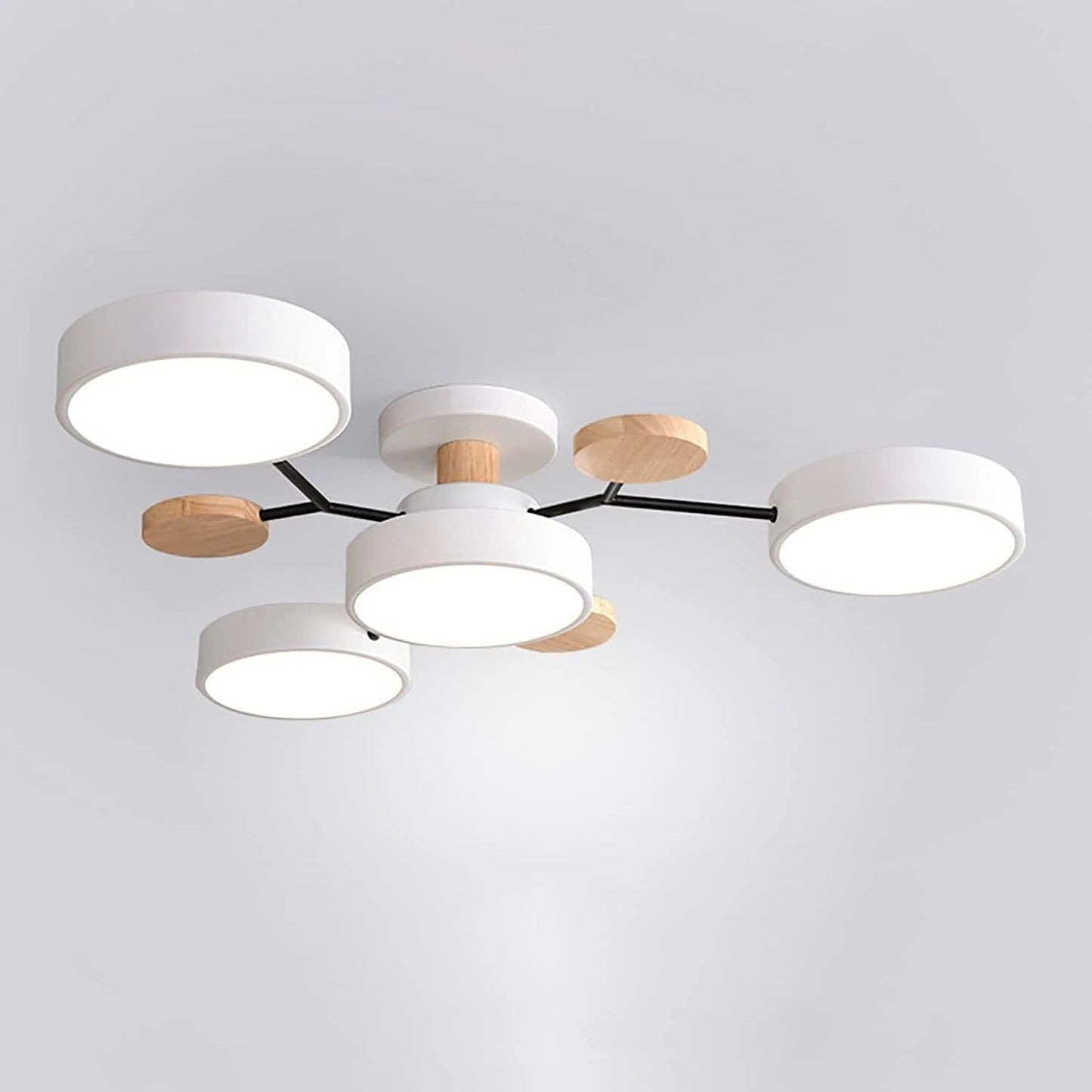 Modern Halo LED Semi-Flush Ceiling Light