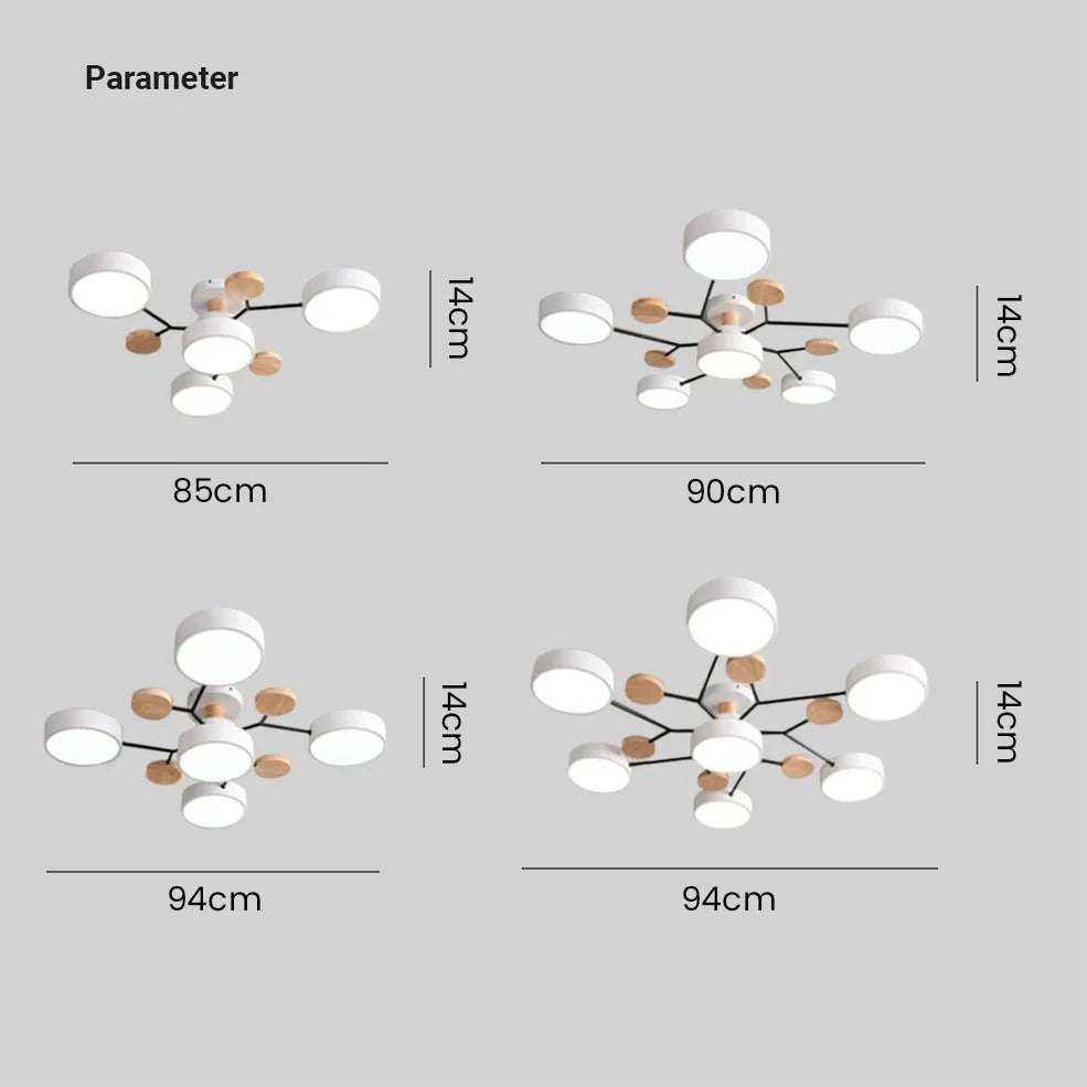 Modern Halo LED Semi-Flush Ceiling Light