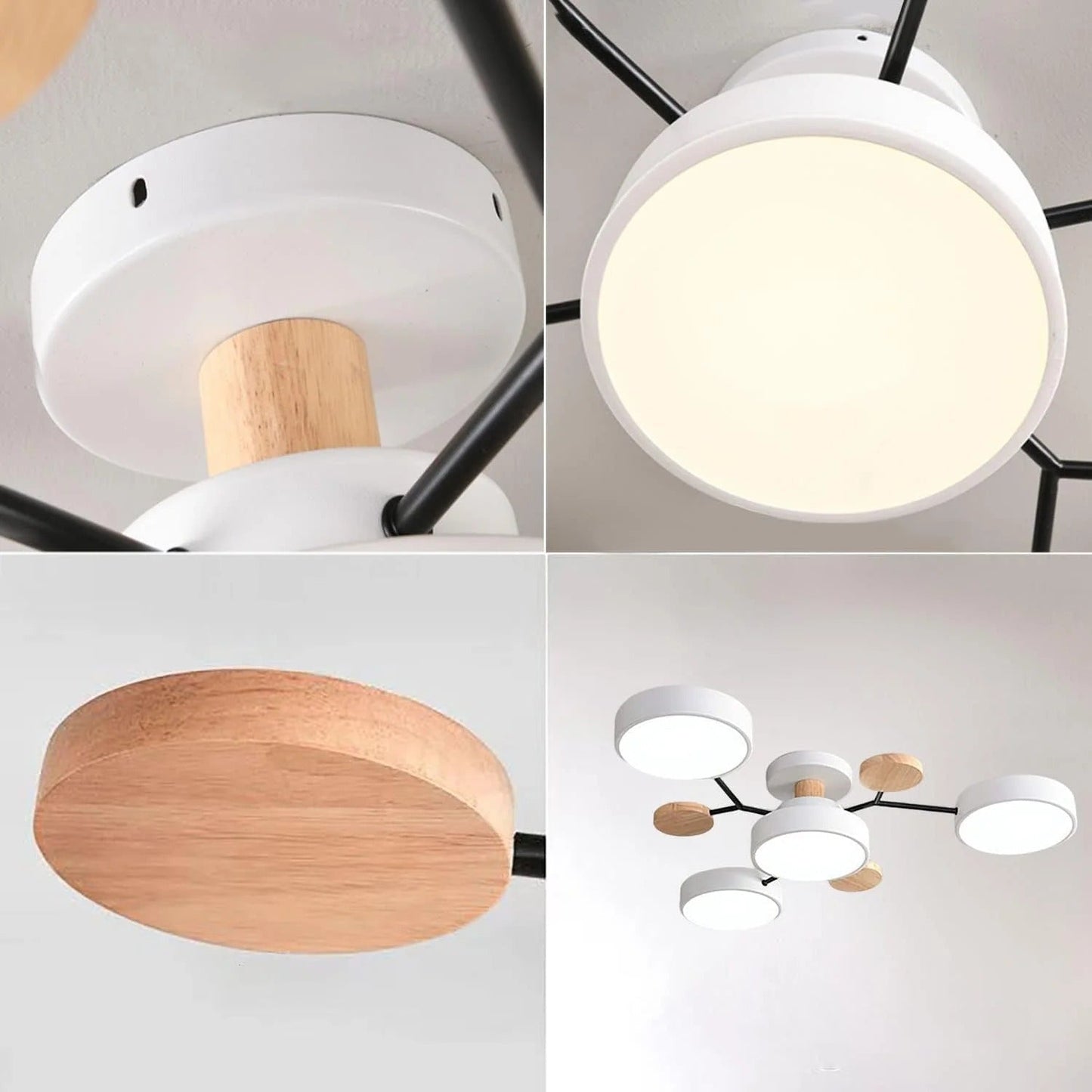 Modern Halo LED Semi-Flush Ceiling Light