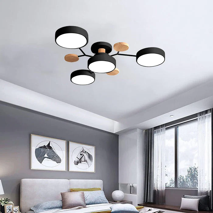 Modern Halo LED Semi-Flush Ceiling Light